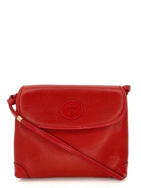 Vintage Gucci Red Leather Mini Shoulder Bag Handbag 1970s/1980s/Early 90s